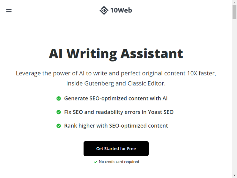 10web AI assistant