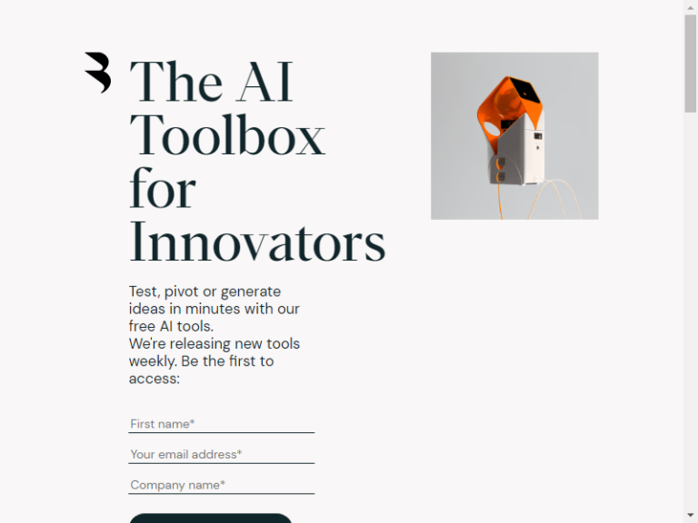 AI Toolbox for Innovators AI Toolbox for Innovators