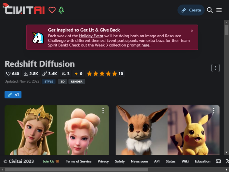 SD Style. Redshift model