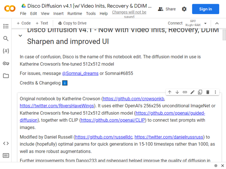 Disco Diffusion v4.1
