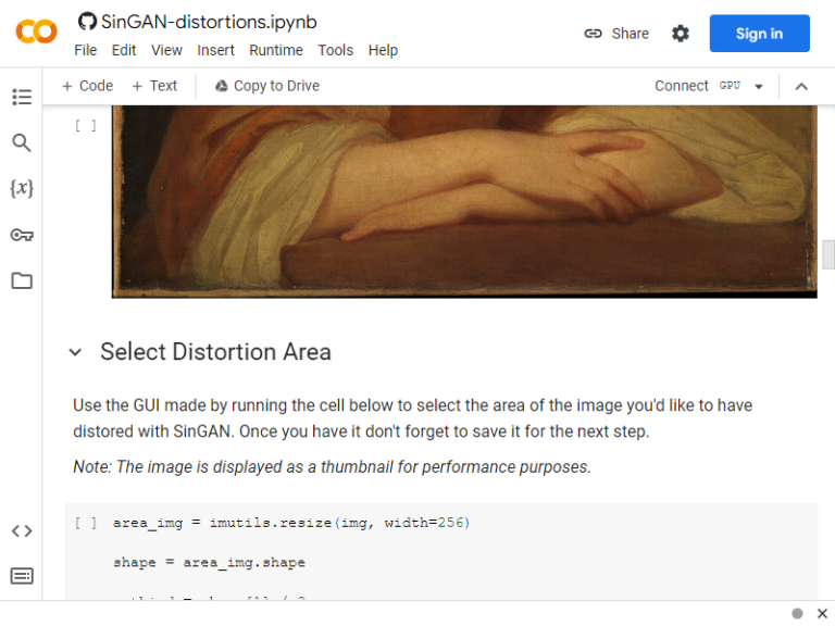 SinGAN distortions