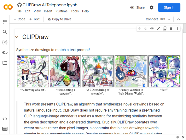 Draw images with text