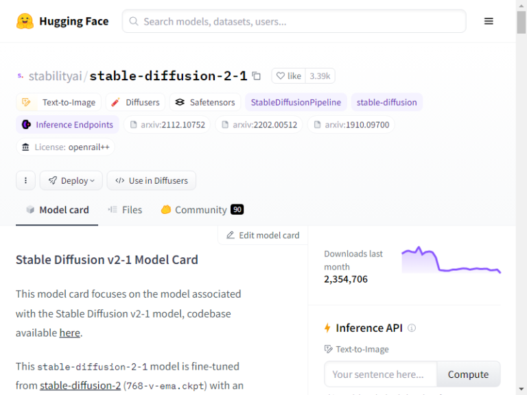 Stable Diffusion 2.1