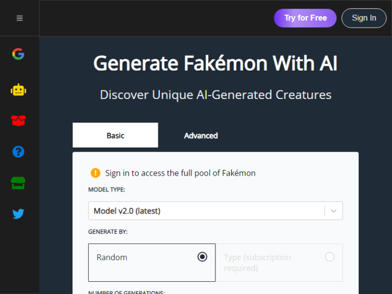 AI Pokemon generator